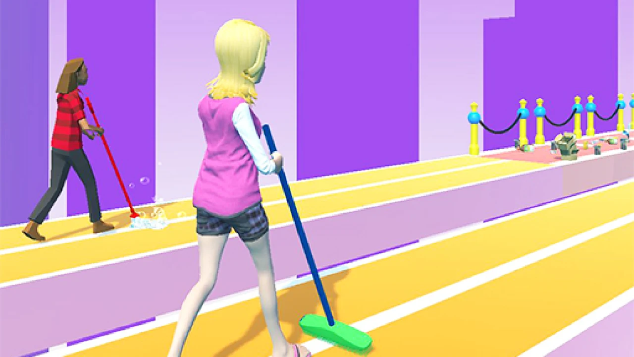Cleaner Run: A Challenging 3D Girls Arcade Game image
