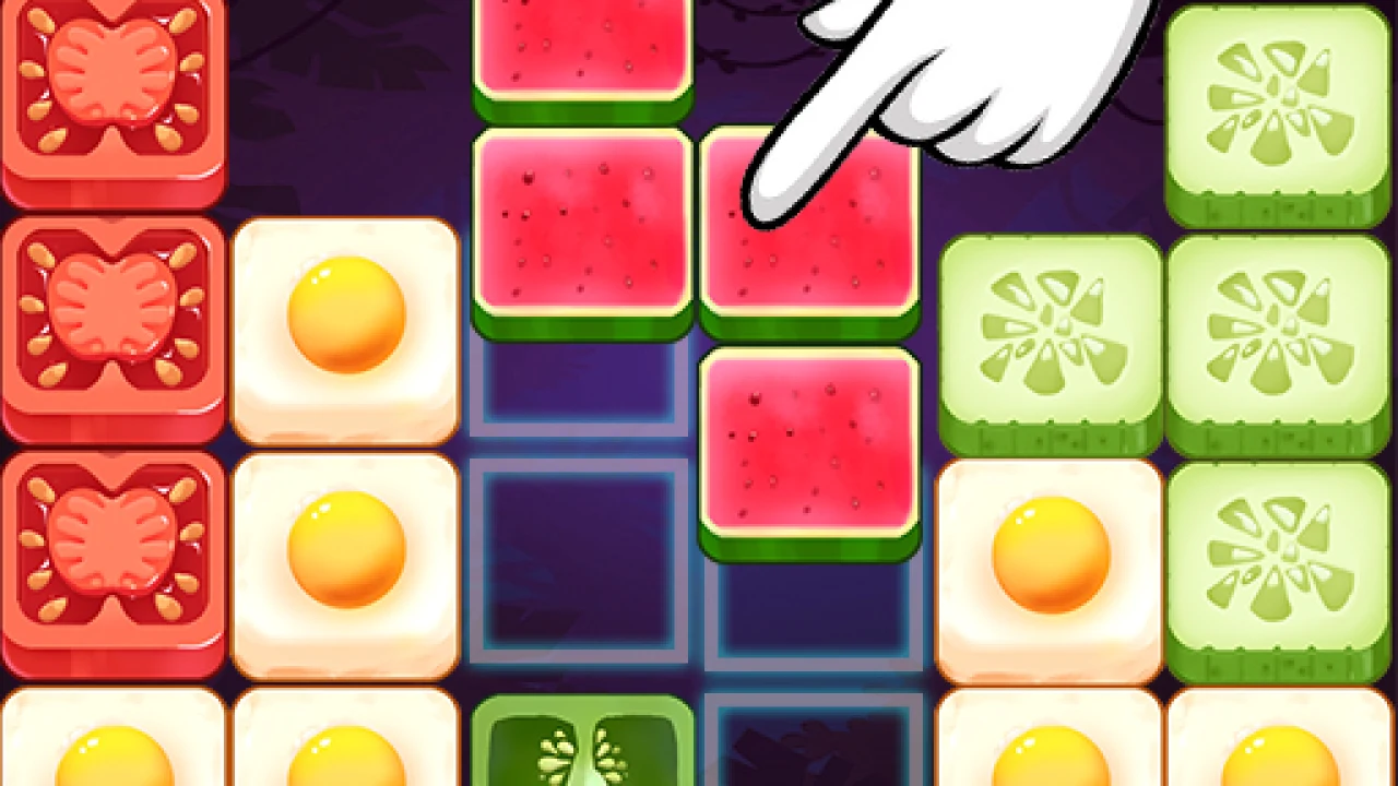 Unblock the Fruits in Food Blocks Puzzle image