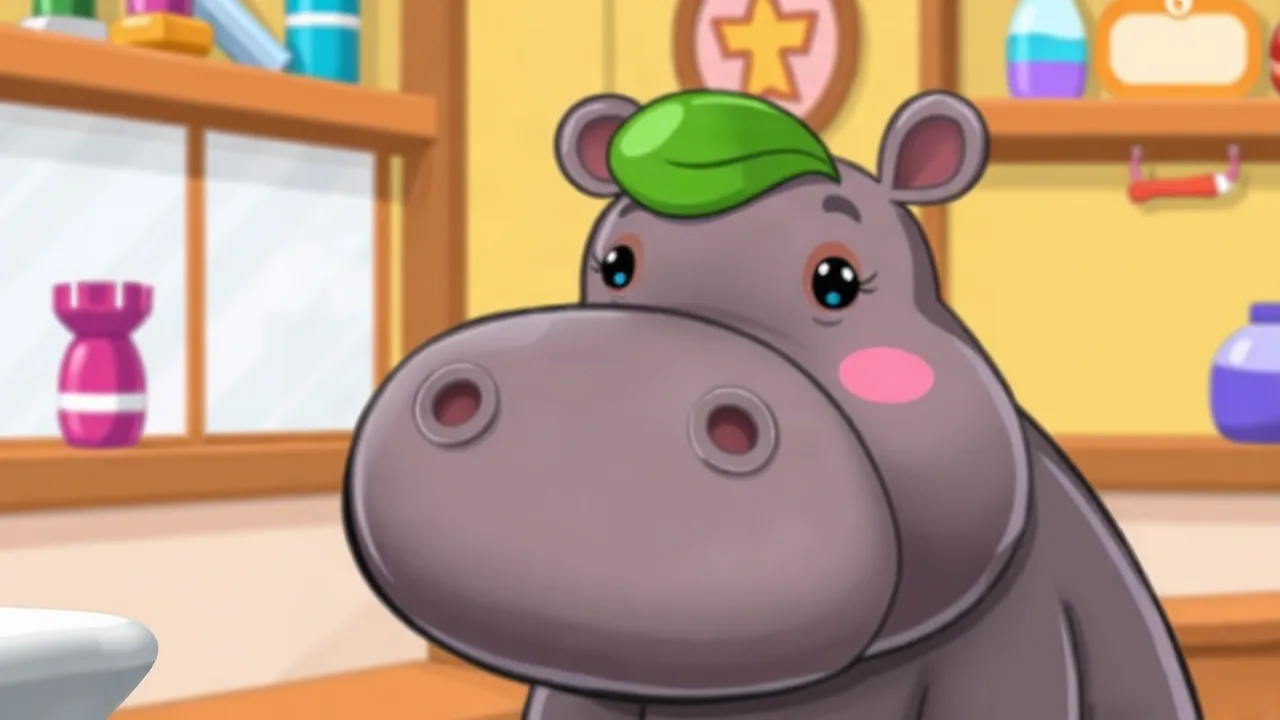 Style a Hippo's Hair with Fun in Hippo Hair Salon image