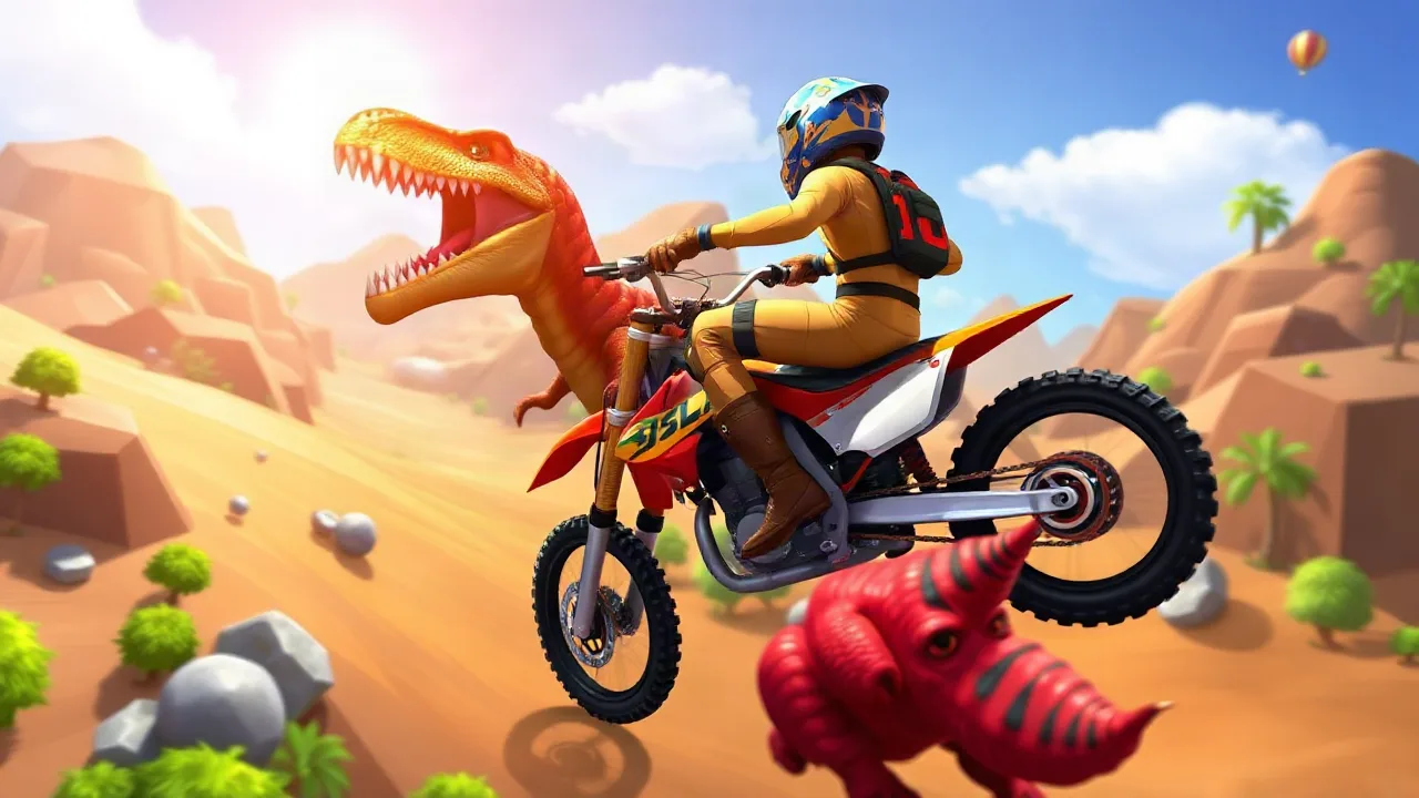 Motocross Jumper: Master the Dino Dash image
