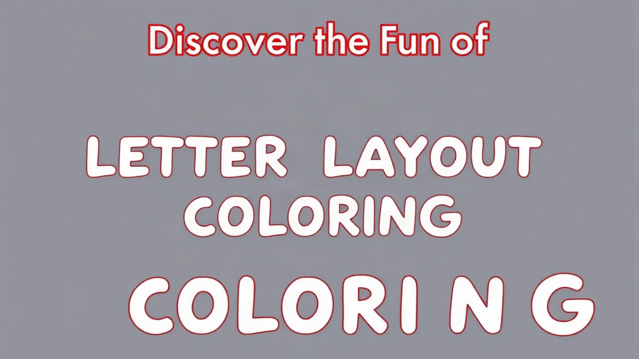 Discover the Fun of Letter Layout Coloring image