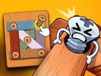 Wood Bolts Nuts Screw Pin Puzzle