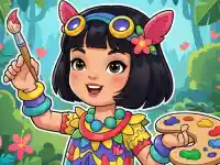 Jungle Girl: Coloring Pages